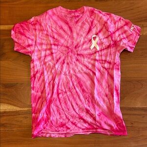 Rogue Pink Tie-Dye Shirt with Ribbon
